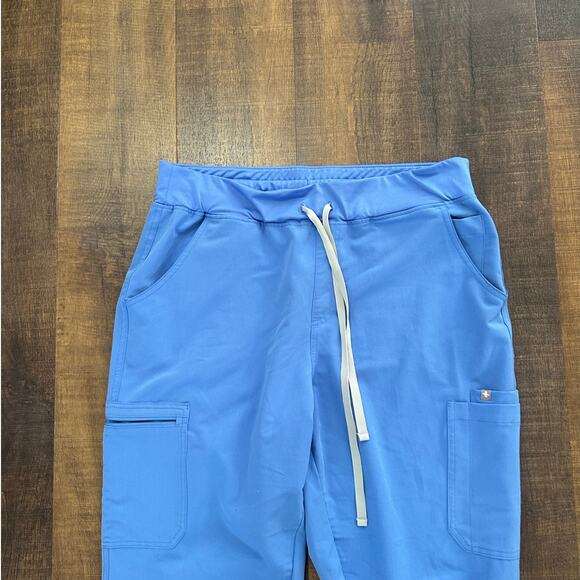 Figs Ceil Blue High Waisted Yola Skinny Scrub Pants Size XL/T - Picture 3 of 9